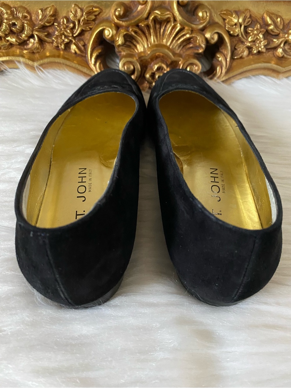 St John Vintage Black Suede Loafers - Picture 5 of 13